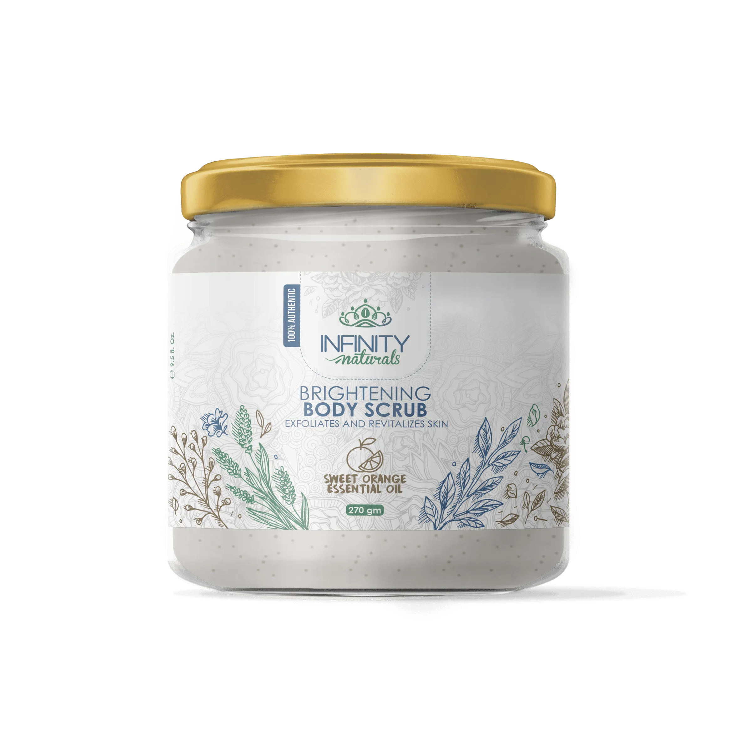 Infinity Naturals Brightening  Body Scrub Sweet Orange Essential Oil