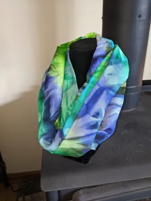 Infinity Scarf - Blue/Green/Purple Tie Dye