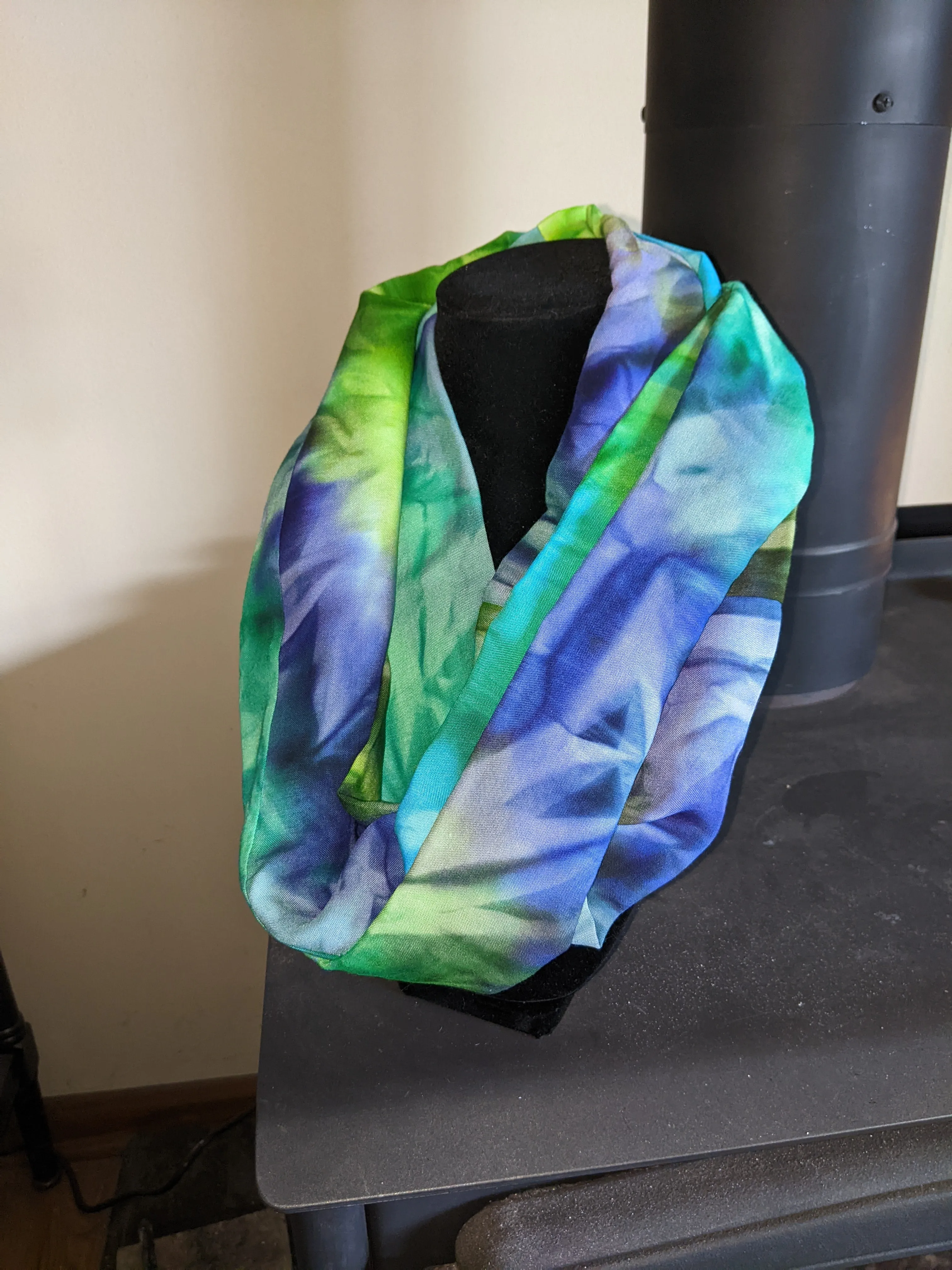 Infinity Scarf - Blue/Green/Purple Tie Dye