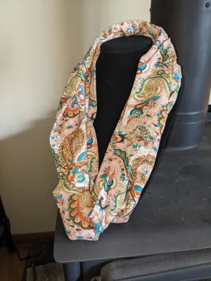 Infinity Scarf - Pink Paisley