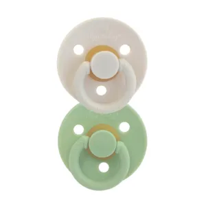 Itzy Soother™ Natural Rubber Pacifier Set - Mint/White