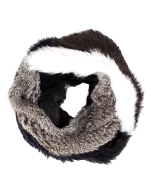 Knitted Silver Fox Infinity Scarf