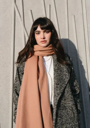 Lambswool Blanket Scarf in Blush