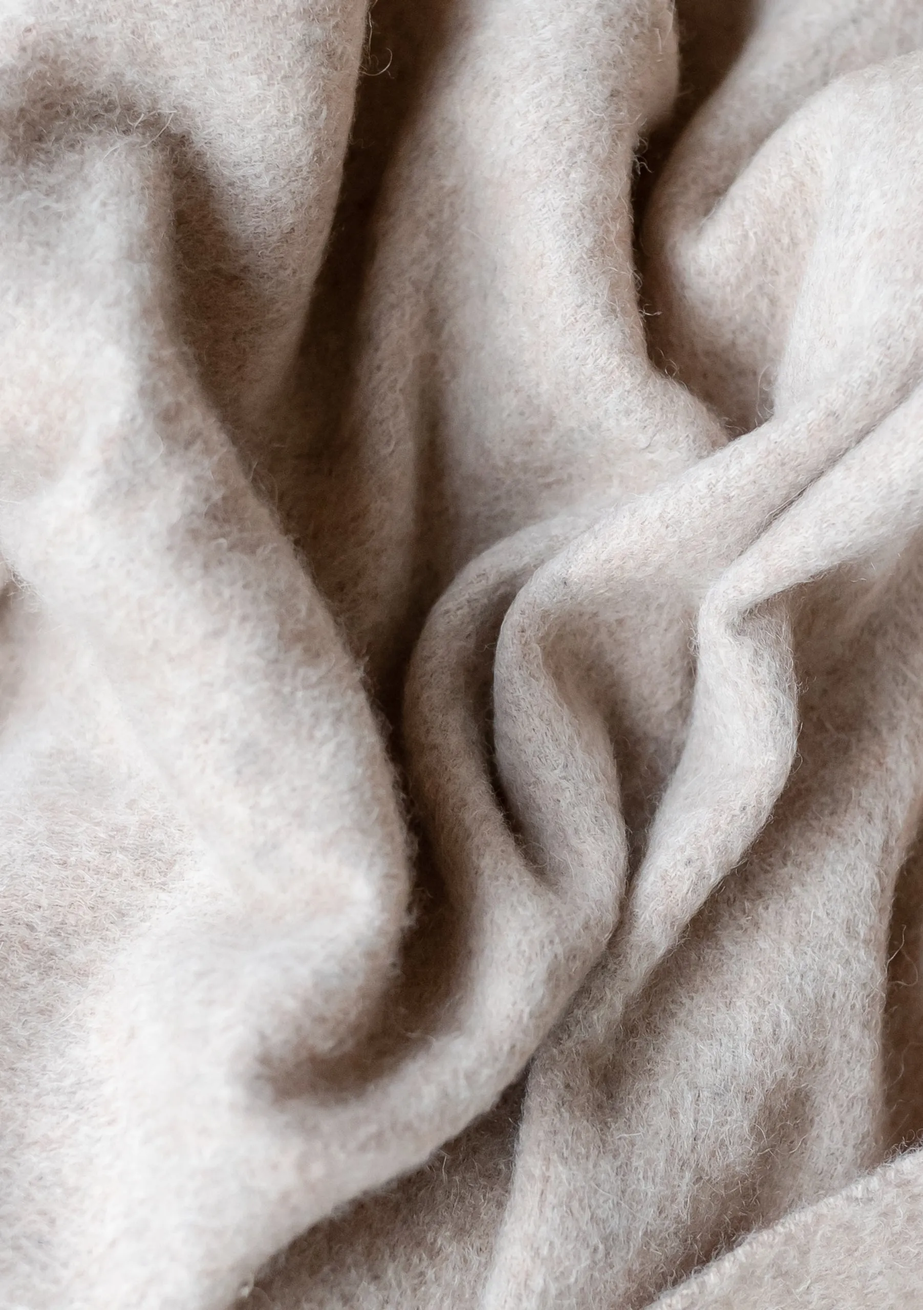 Lambswool Blanket Scarf in Oatmeal Melange