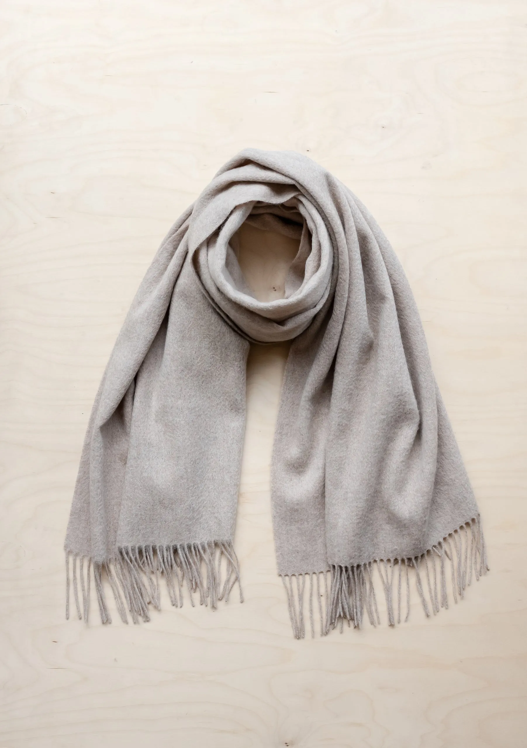 Lambswool Blanket Scarf in Oatmeal Melange