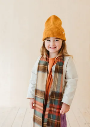Lambswool Kids Scarf in Stewart Dress Antique Tartan