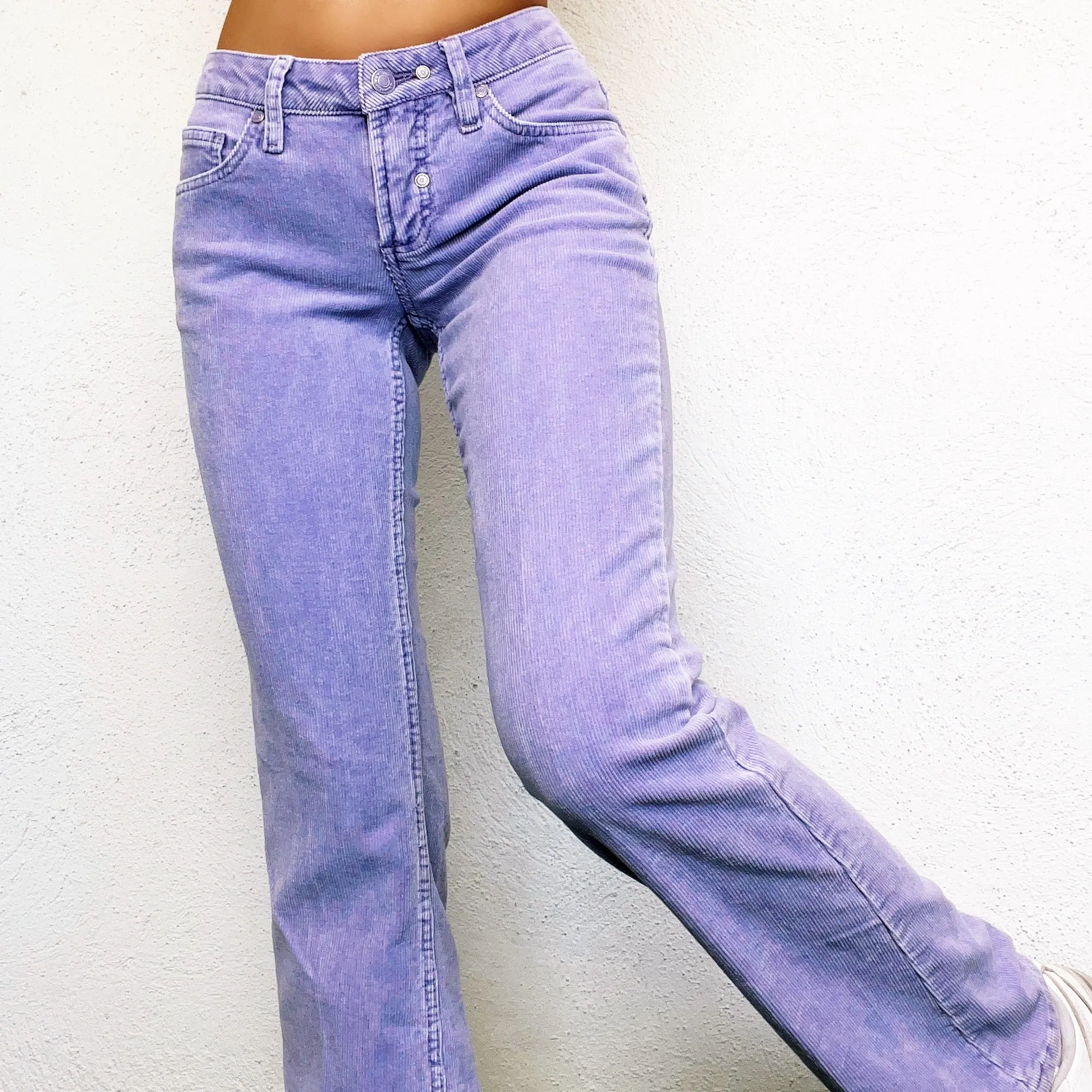 Lavender Corduroy Pants - XS