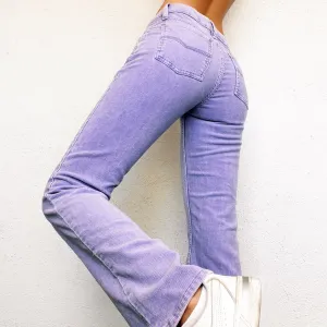 Lavender Corduroy Pants - XS
