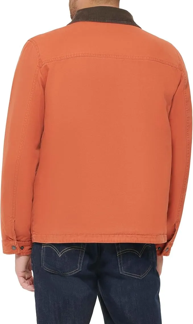 Levi's Men's Cotton Workwear Four Pocket Field Jacket Orange XL