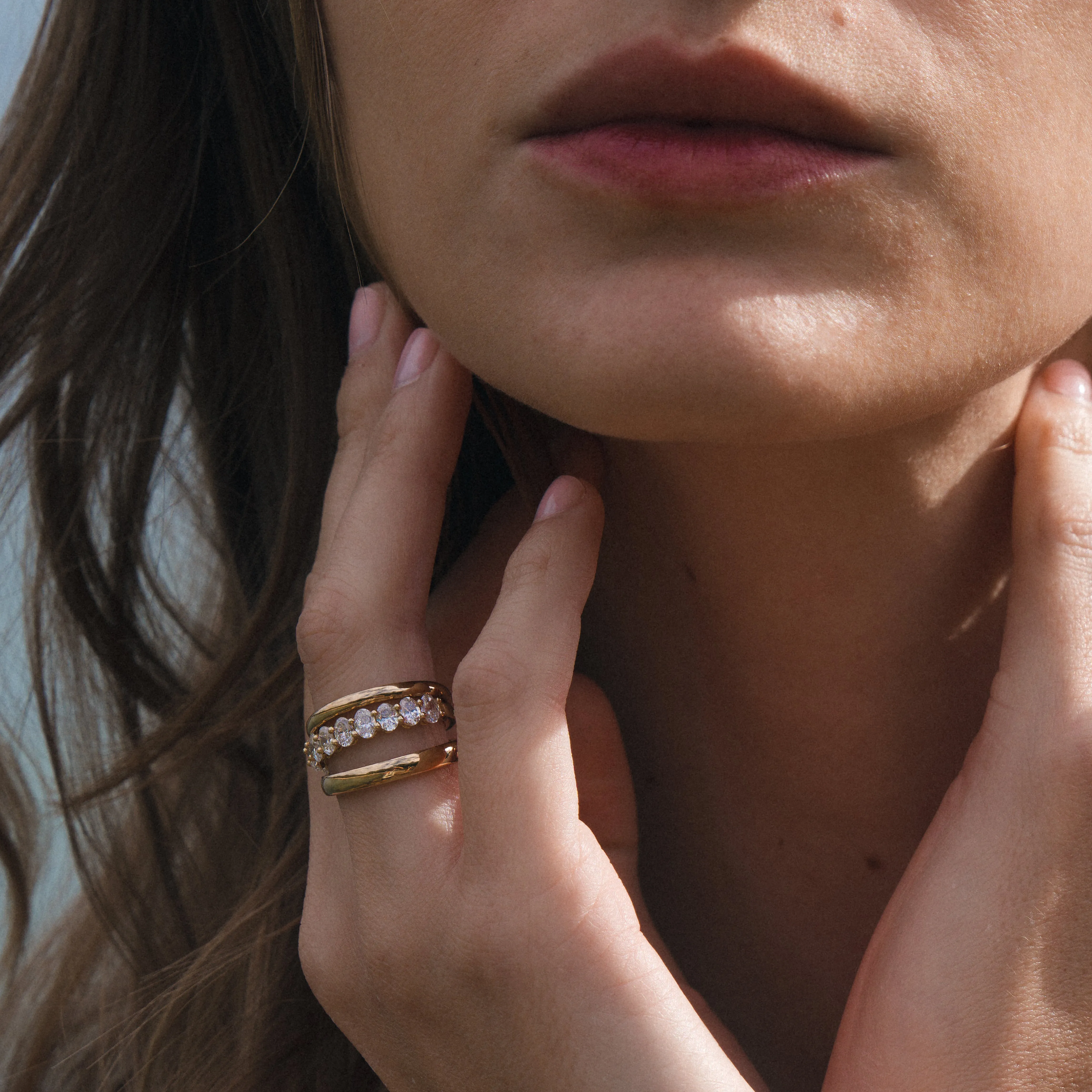 Lilia Oval Diamond Band  | Halfway Diamonds