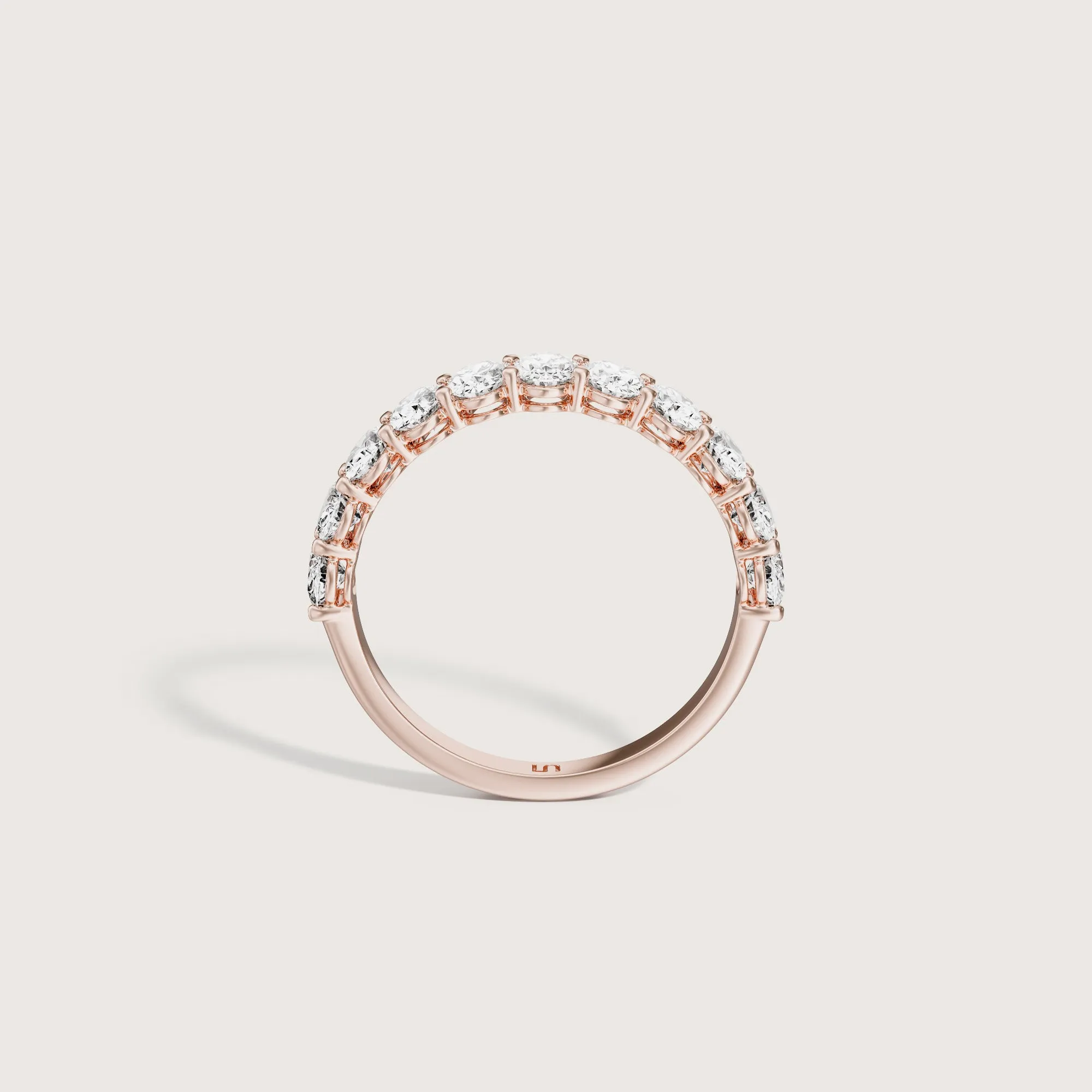 Lilia Oval Diamond Band  | Halfway Diamonds