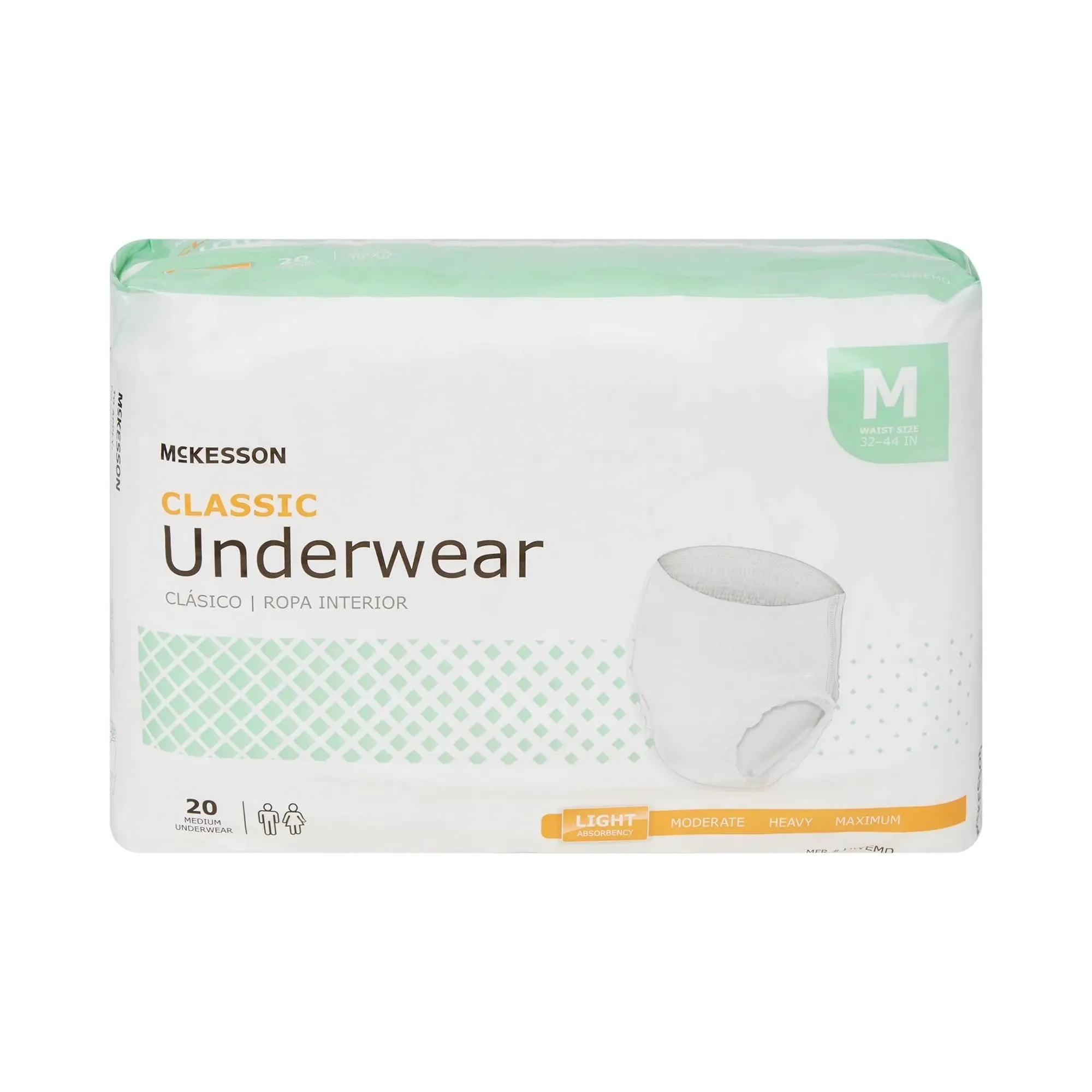 McKesson Classic Light Absorbent Underwear, Medium
