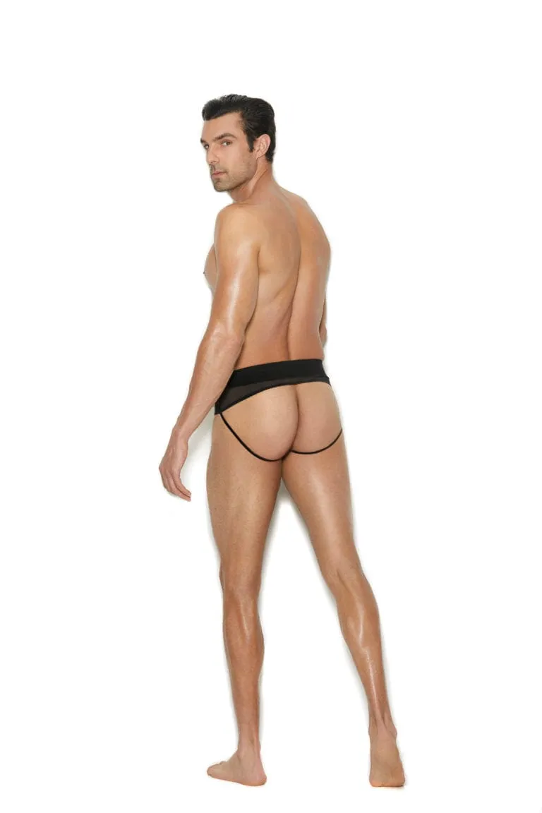Men’s Black Mesh & Lycra Jockstrap Brief Underwear