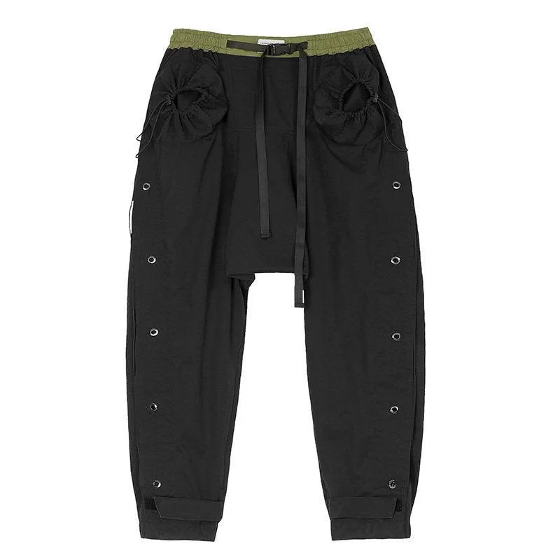 Men’s Loose Casual Trousers - Polyester Blend