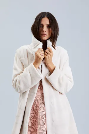 NATURAL IVORY SHEARED MINK COAT
