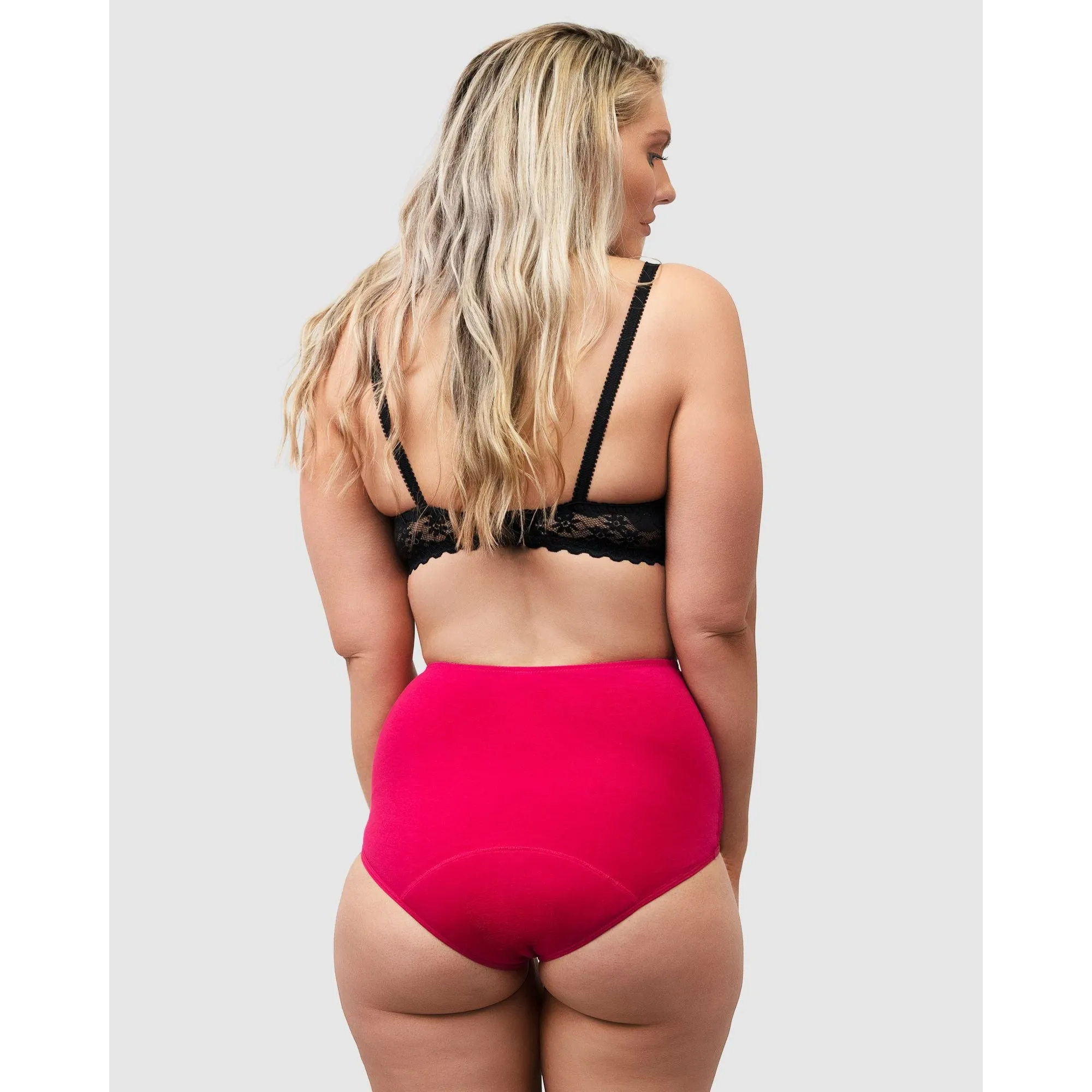 Organic Cotton & Lace High Waist Period Underwear