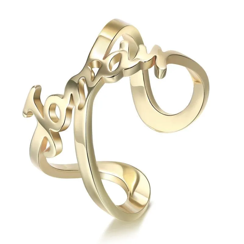 Personalize Your Name Infinity Ring
