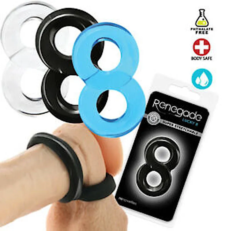 Renegade ''Lucky 8'' Cock Ring -Blk
