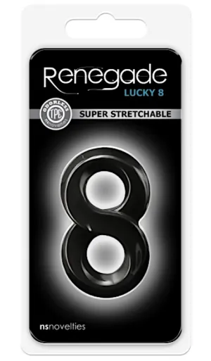 Renegade ''Lucky 8'' Cock Ring -Blk