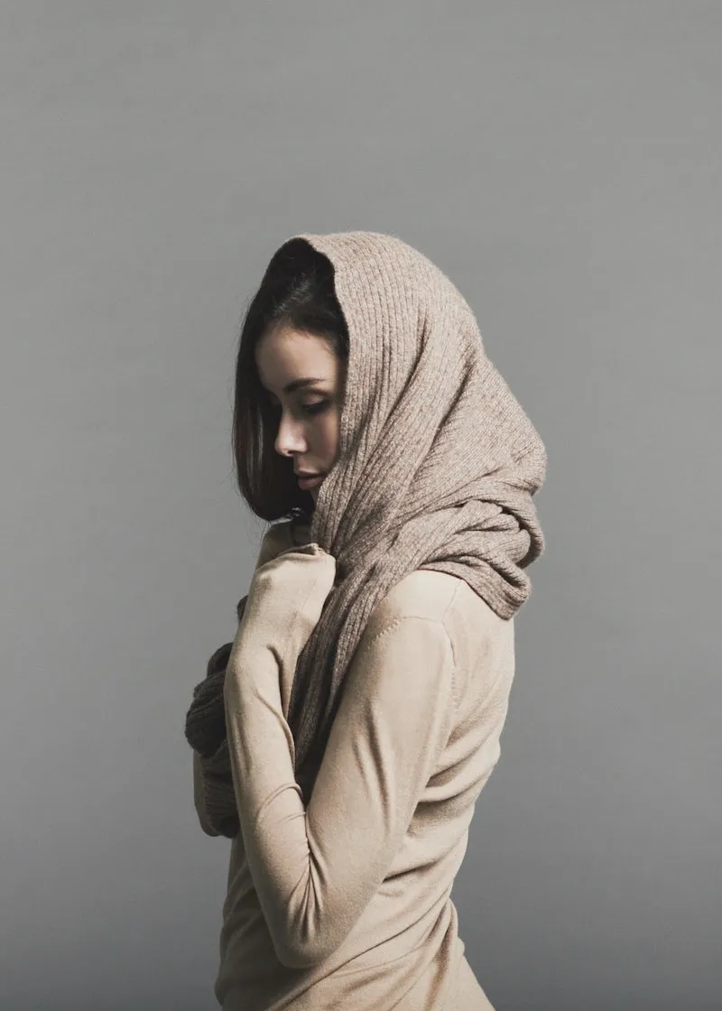 Ribbed Cashmere Infinity