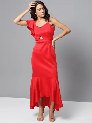 Ruby Radiance Sleeveless Maxi Dress