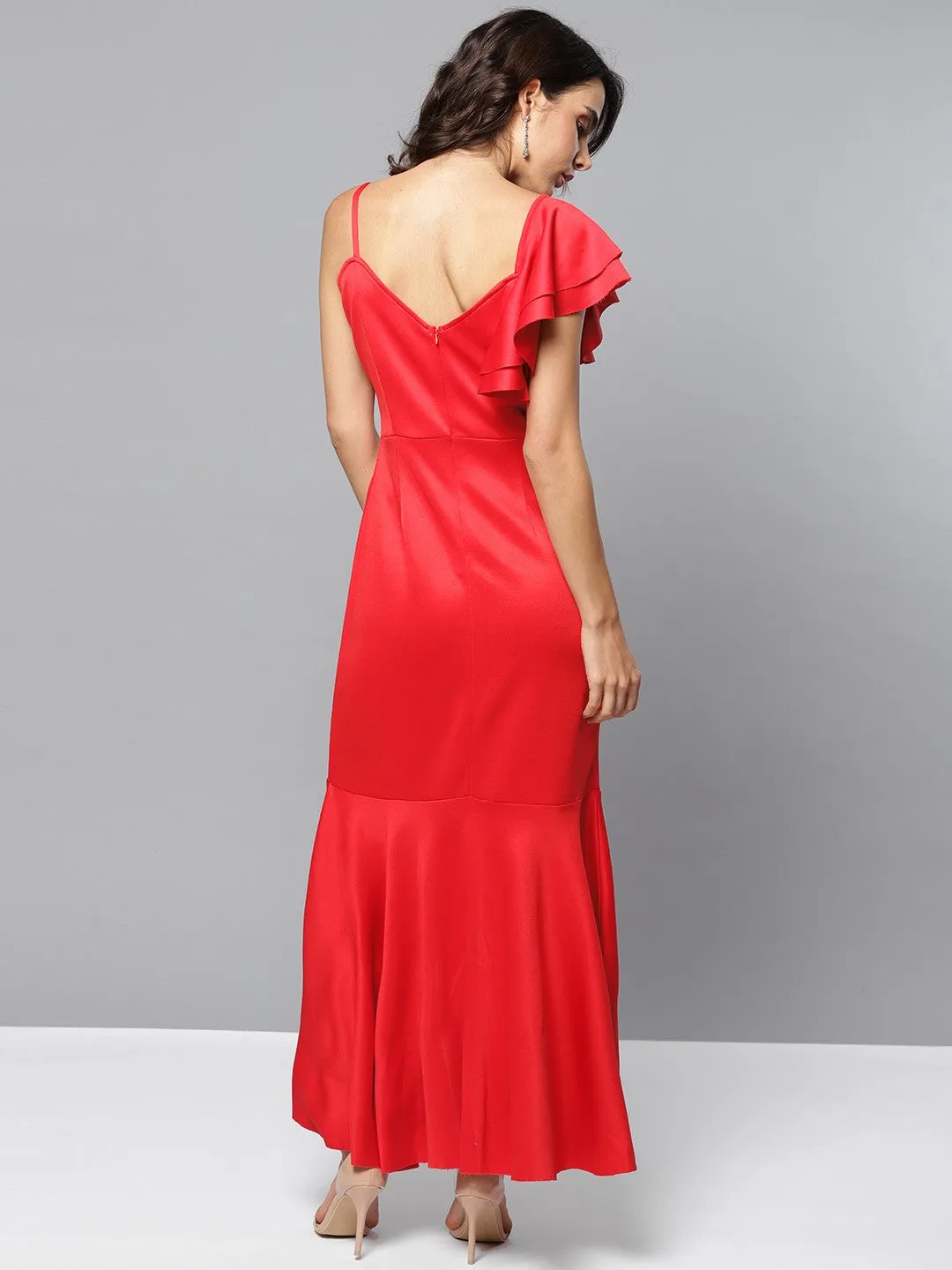 Ruby Radiance Sleeveless Maxi Dress