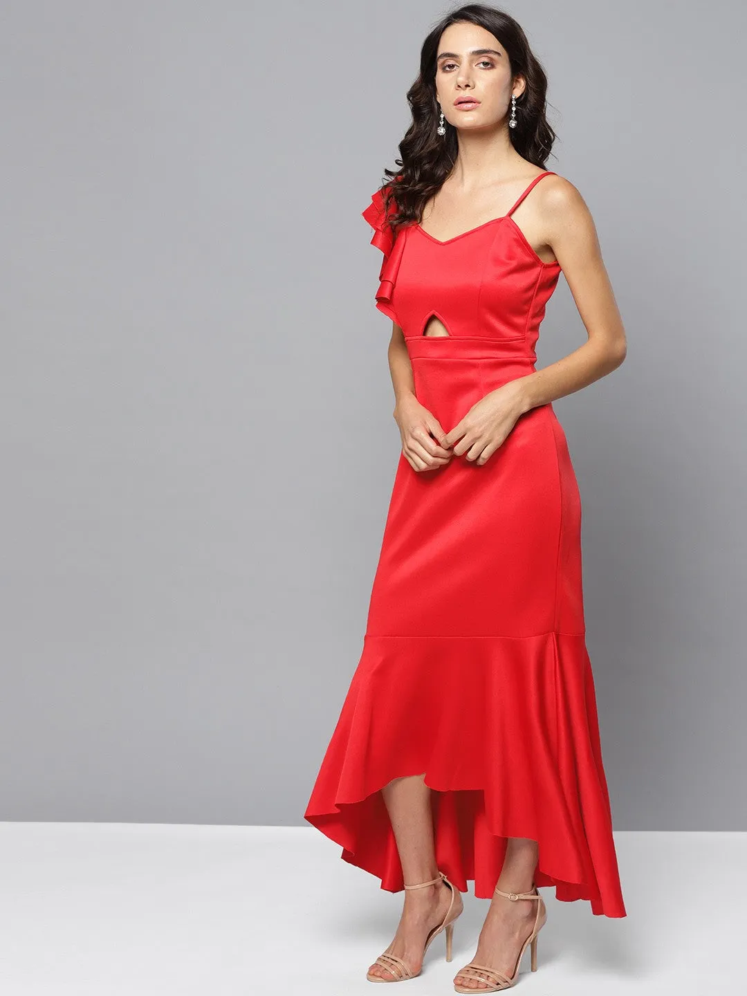 Ruby Radiance Sleeveless Maxi Dress