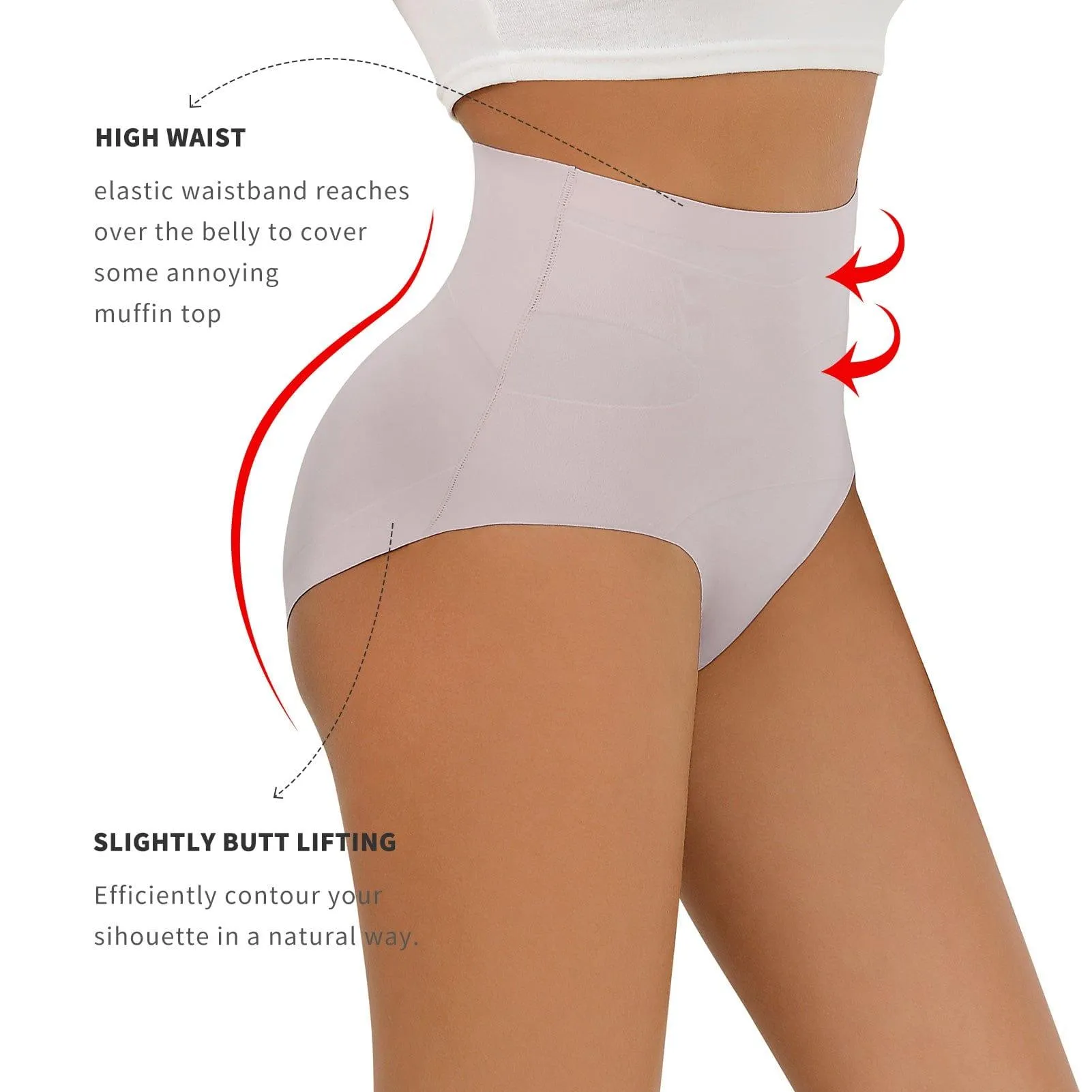 Shesways®Seamless Tummy Control High Waisted Underwear