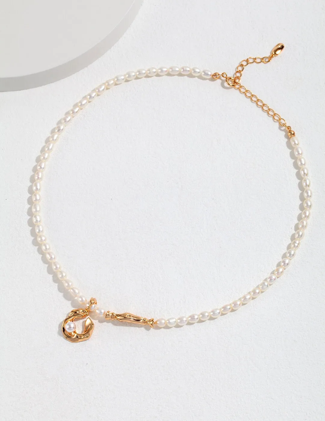 Silk Scarf Design Style Pearl Necklace