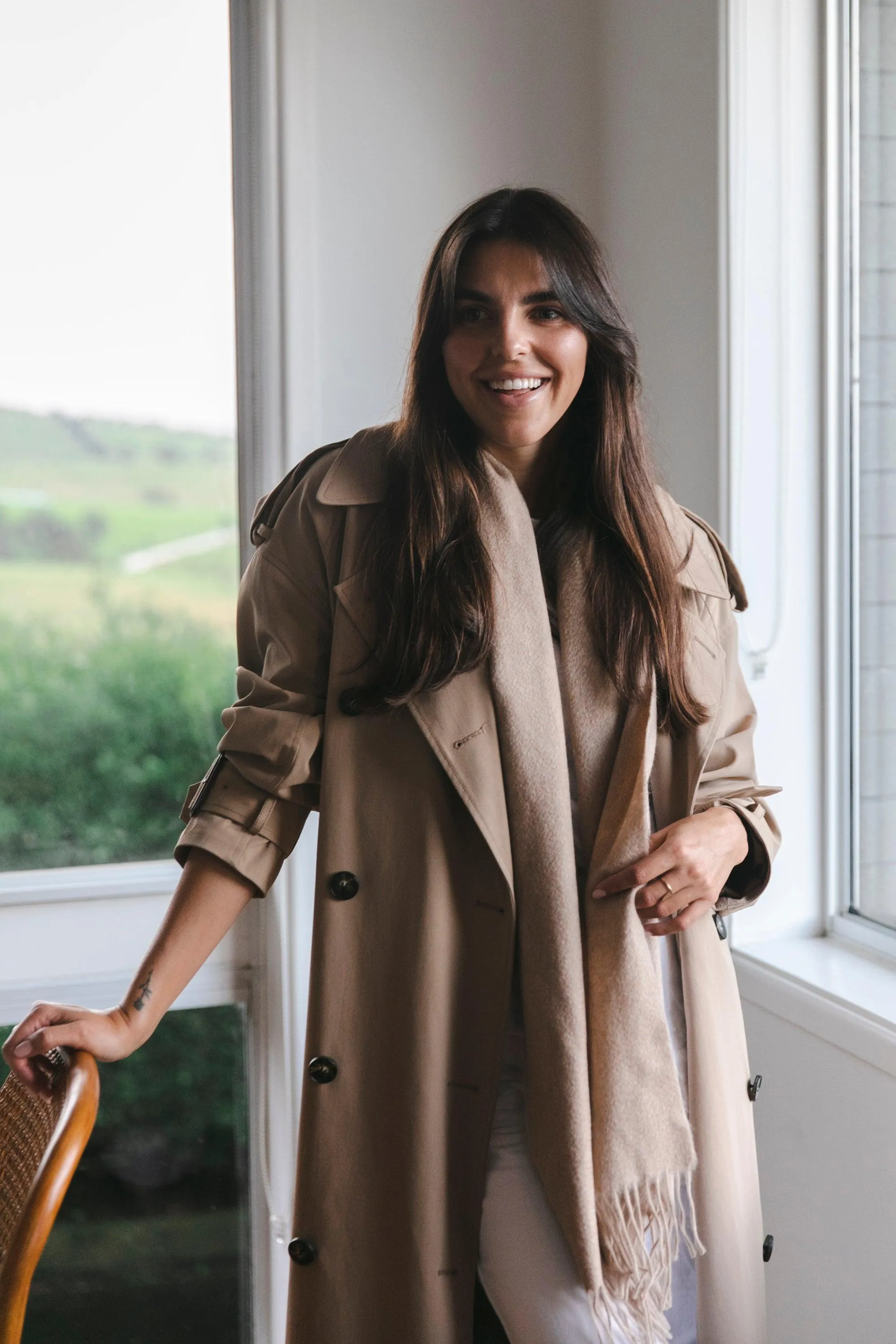 Sofia Cashmere Scarf - Sand