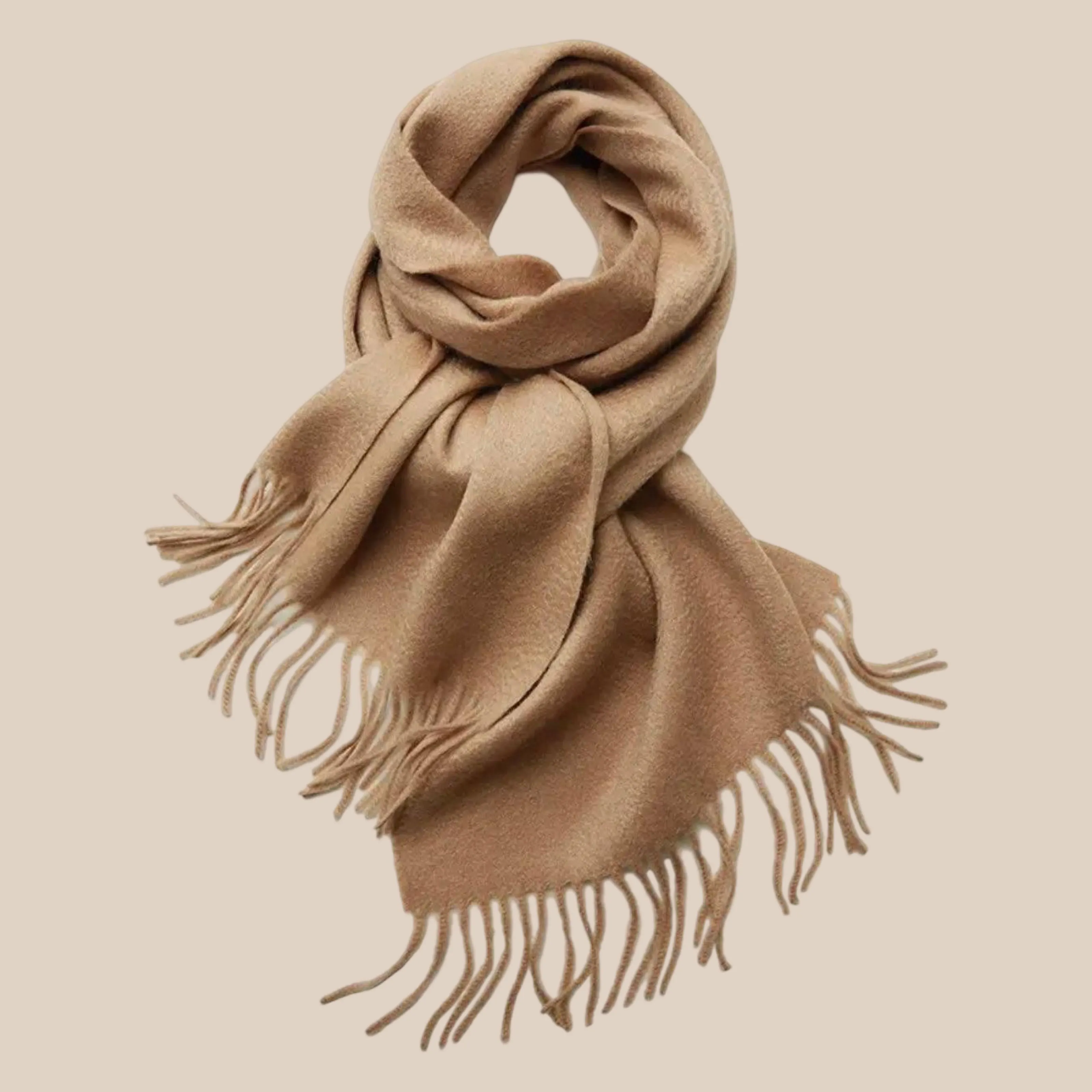 Sofia Cashmere Scarf - Tan