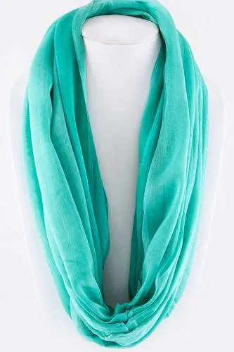 Solid Color Silky Infinity Scarf