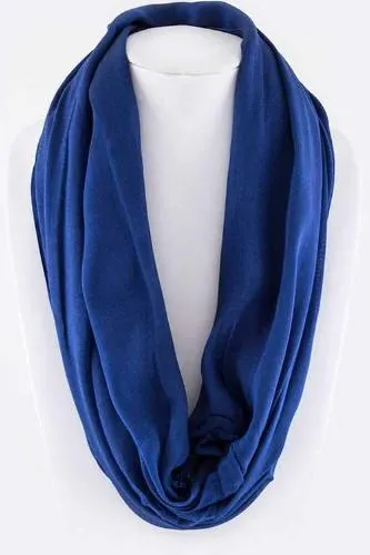 Solid Color Silky Infinity Scarf