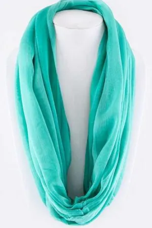 Solid Color Silky Infinity Scarf