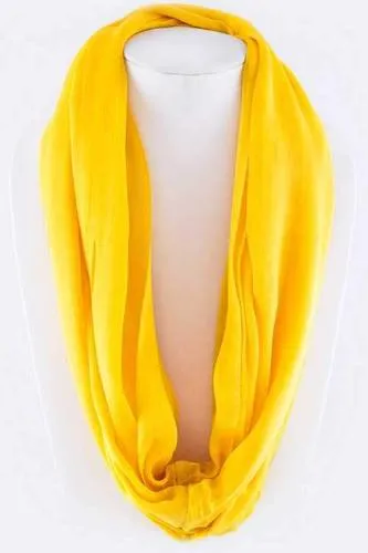 Solid Color Silky Infinity Scarf