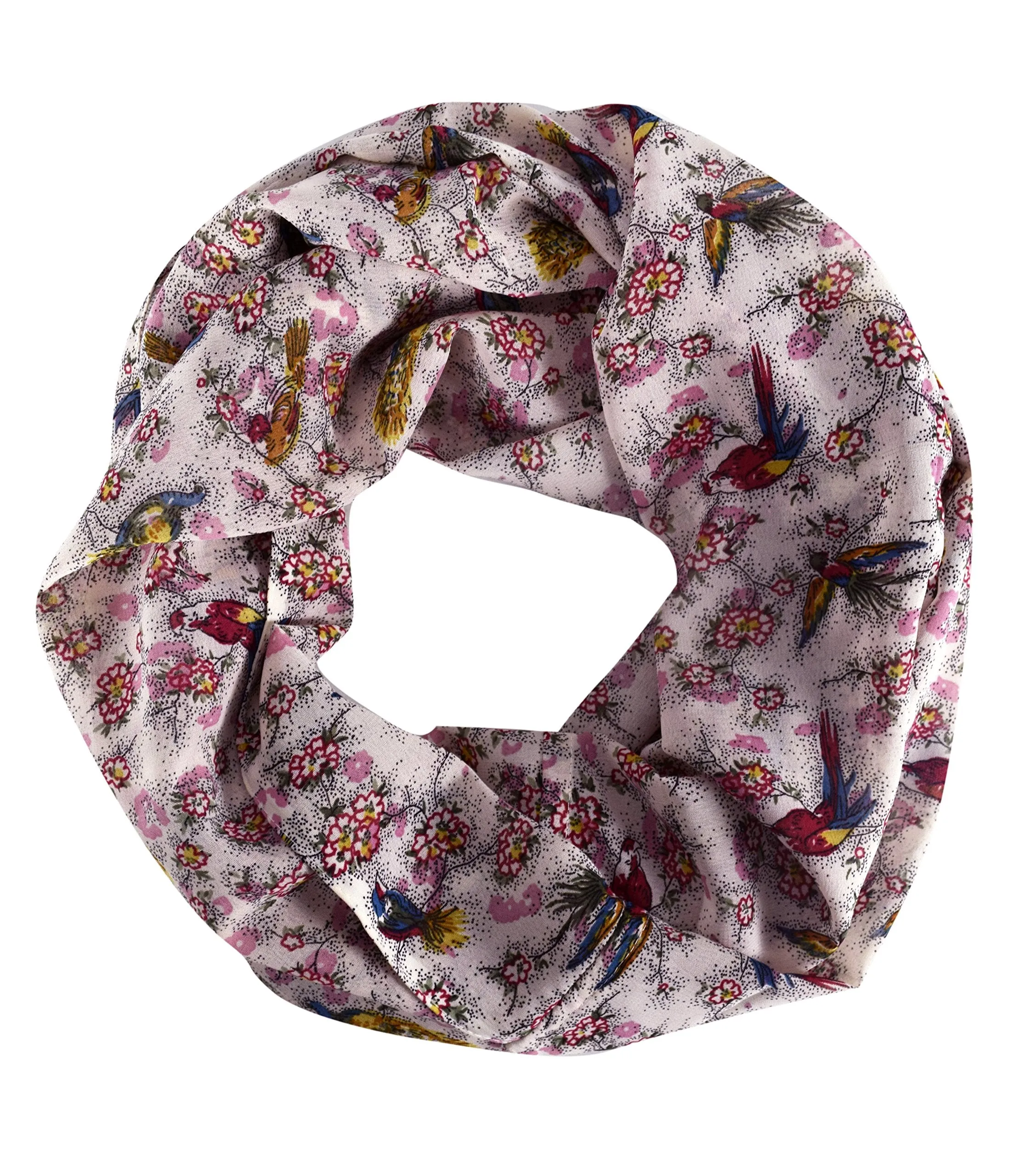 Summer Fashion Womens Chic Bird Print Infinity Scarves