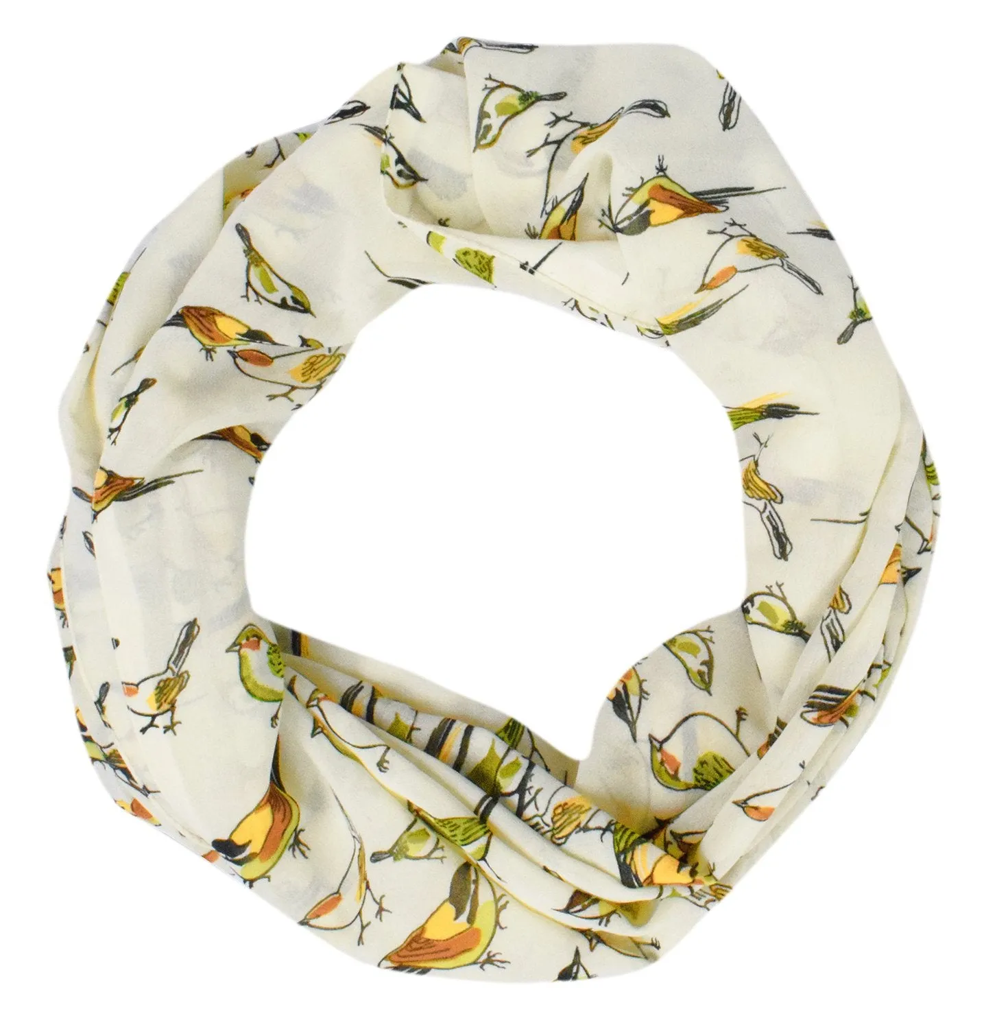 Summer Fashion Womens Chic Bird Print Infinity Scarves