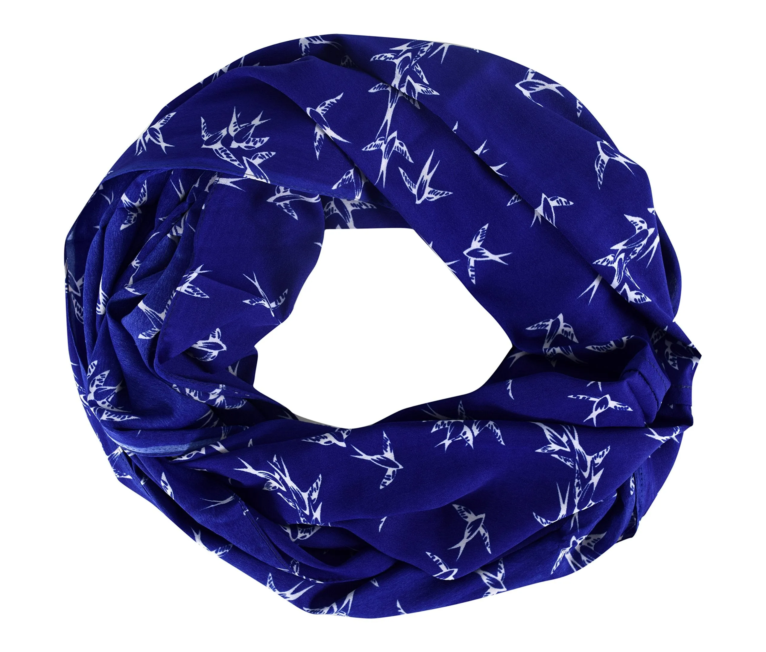 Summer Fashion Womens Chic Bird Print Infinity Scarves