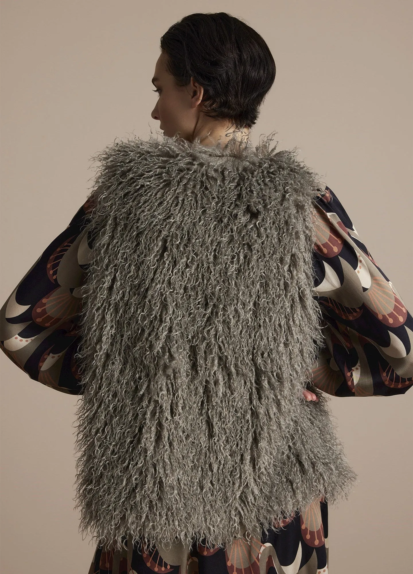 Summum Faux Fur Gilet vintage sheepskin look