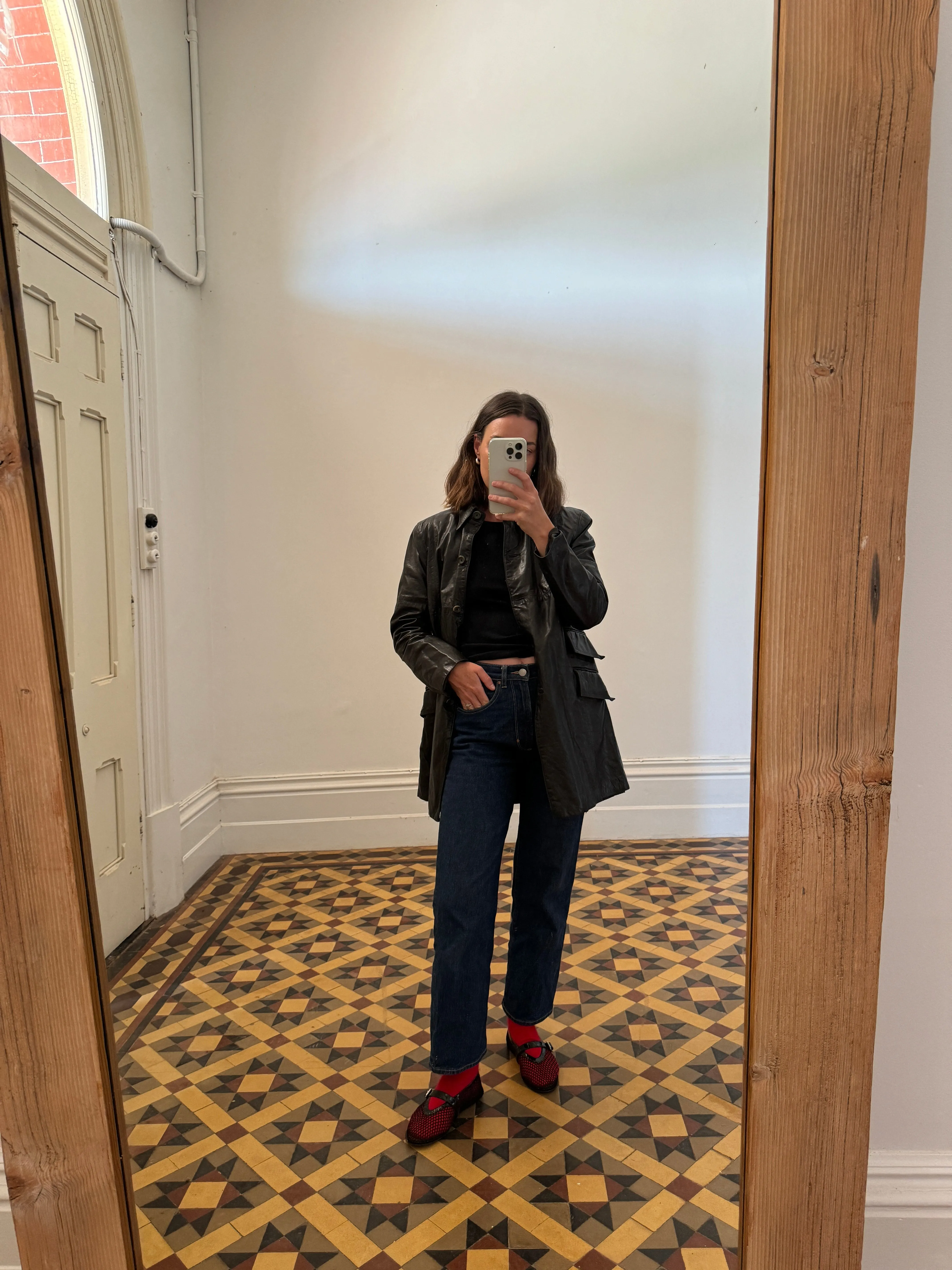 Vintage 90s Leather Coat