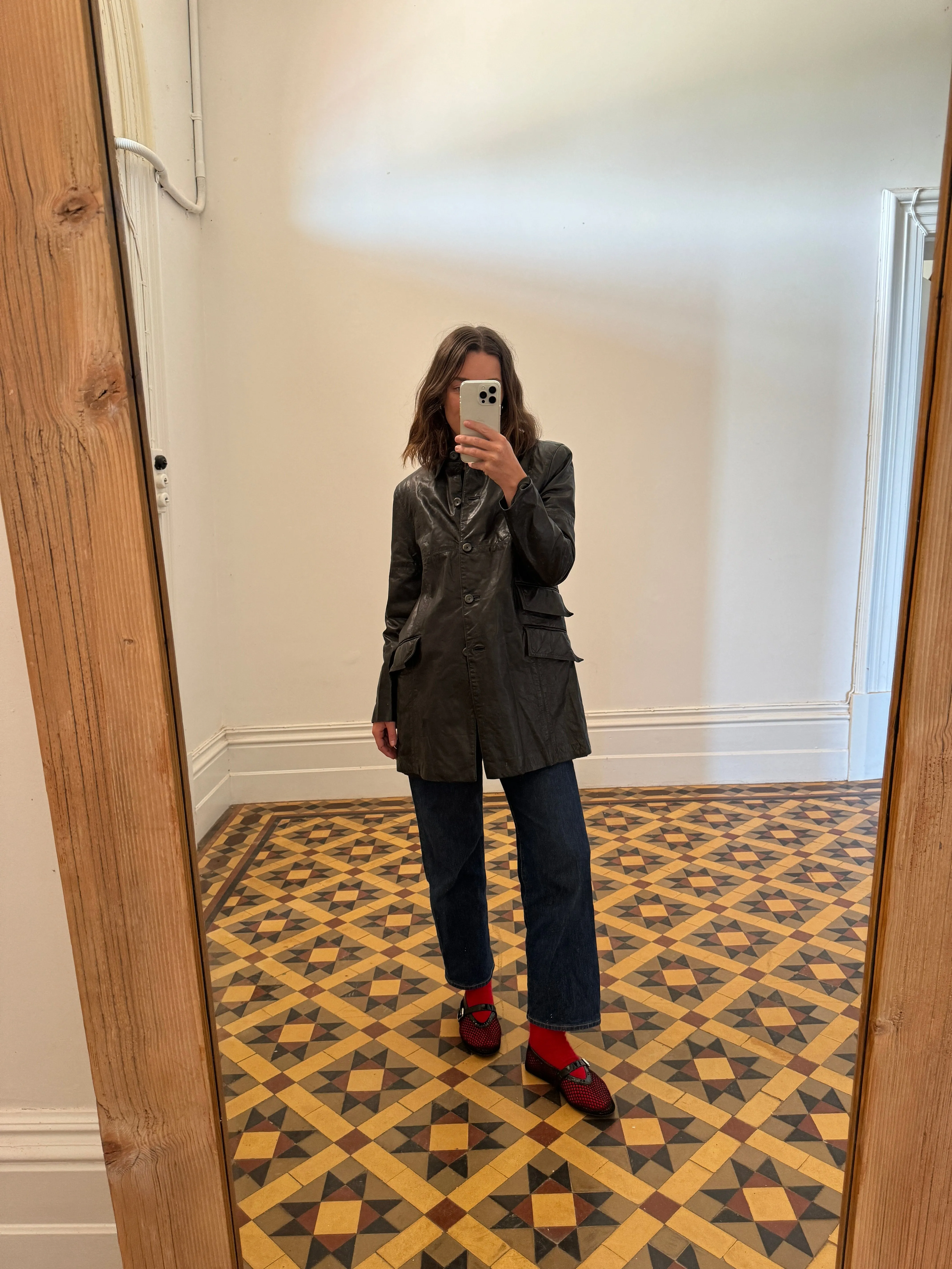 Vintage 90s Leather Coat