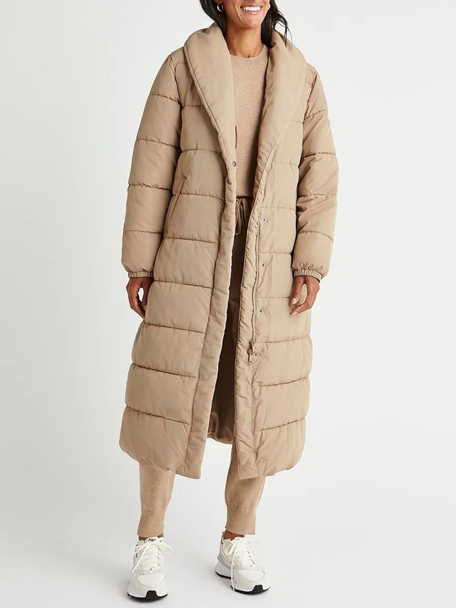 Water Resistant Long Puffer Coat
