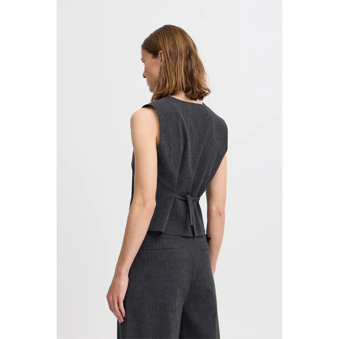 Weste «Danta» in black melange (dunkelgrau) von B.young