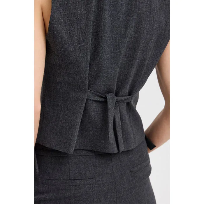 Weste «Danta» in black melange (dunkelgrau) von B.young