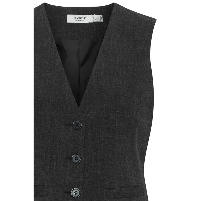 Weste «Danta» in black melange (dunkelgrau) von B.young