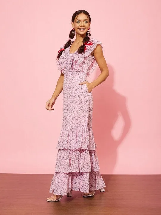 Women Floral Printed Maxi Dress