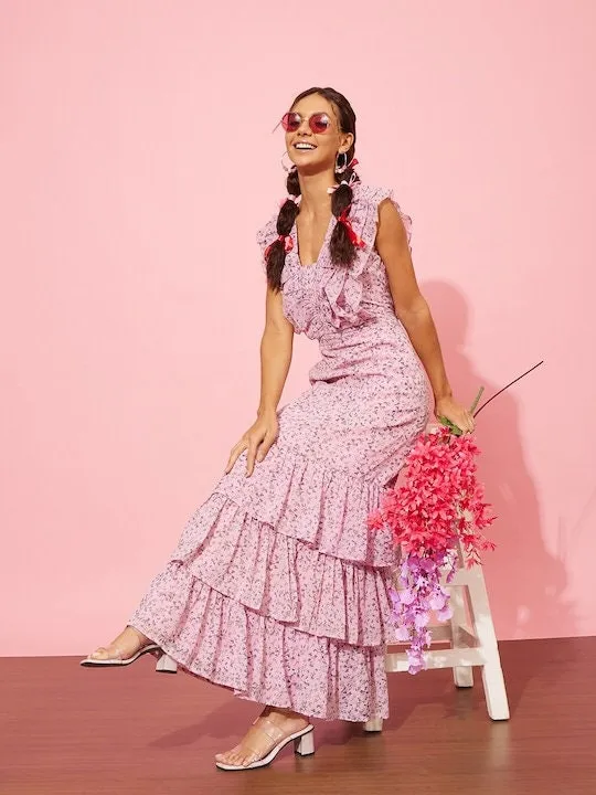 Women Floral Printed Maxi Dress