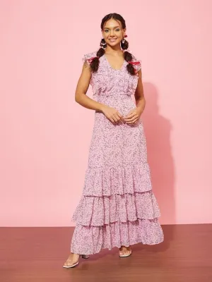 Women Floral Printed Maxi Dress