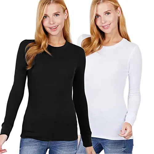 Women's Long Sleeve Crew Neck Long Puff Sleeve Top
