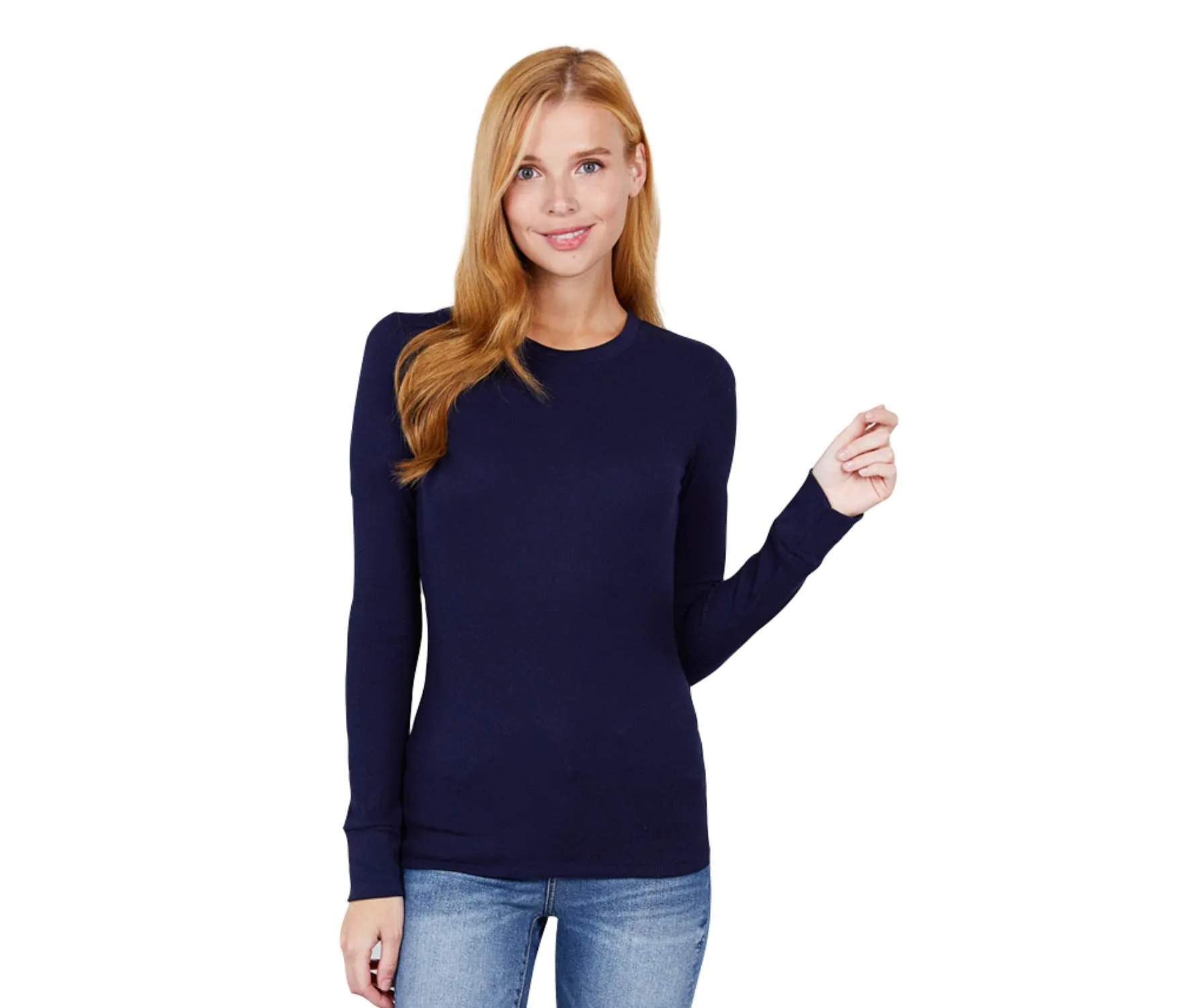 Women's Long Sleeve Crew Neck Long Puff Sleeve Top